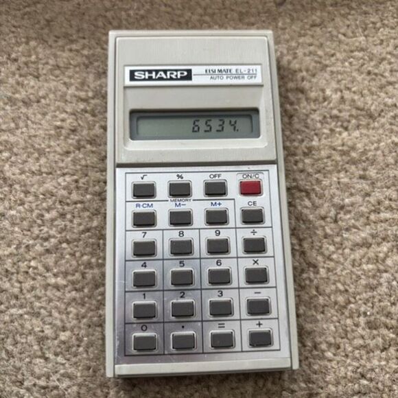 Vintage Sharp ELSI MATE EL-211 Calculator *Works* - Picture 1 of 5
